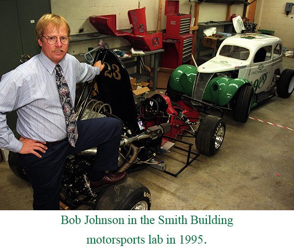 Bob Johnson in the Smith Building motorsports laboratory