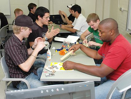 Students working together on a project