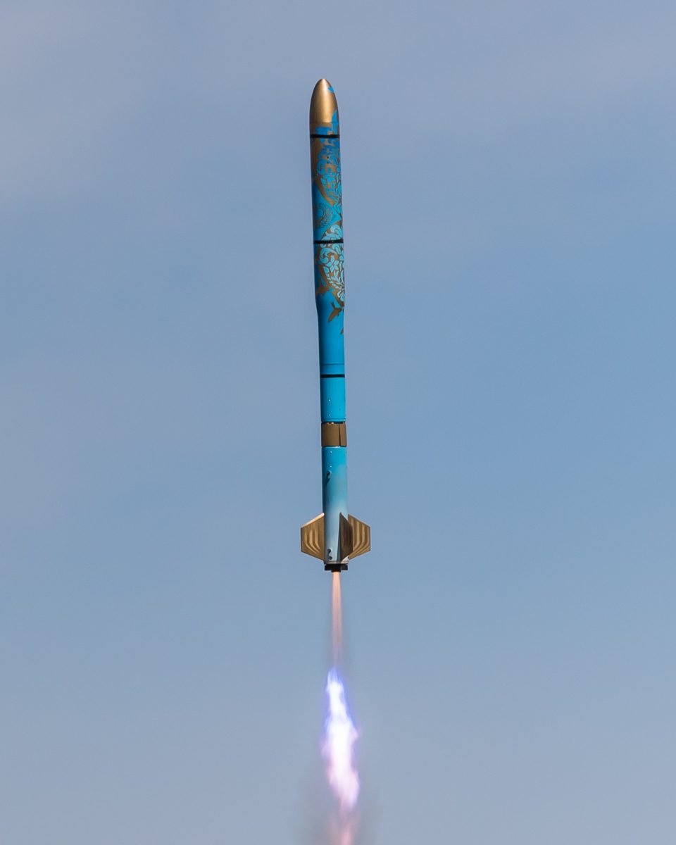 Rocket in mid-flight