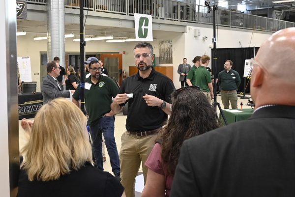 Amir Ghasemi speaks to U.S. Department of Energy representatives visiting BATT CAVE