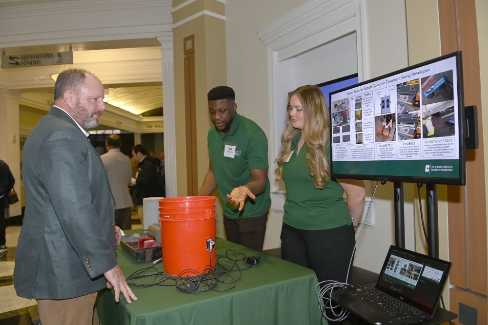 Students demonstrate some of the research and academic work currently underway